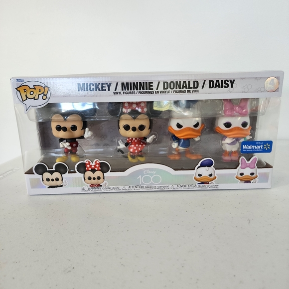 Funko Other - NEW‎ Funko Pop Disney 100 4 Pack Mickey Minnie Donald Daisy Walmart Exclusive